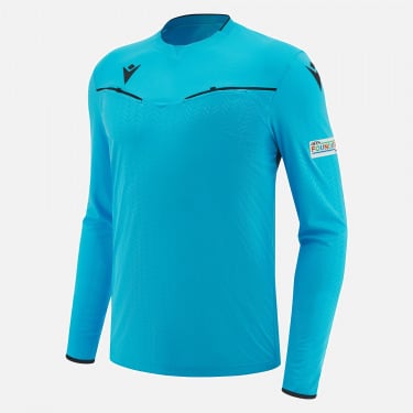 UEFA 2023/25 referee neon blue shirt