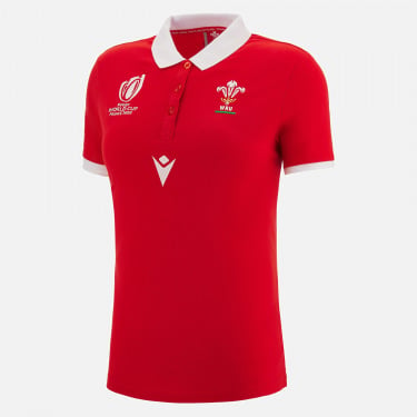 Rugby World Cup 2023 Welsh Rugby woman fan line polo shirt