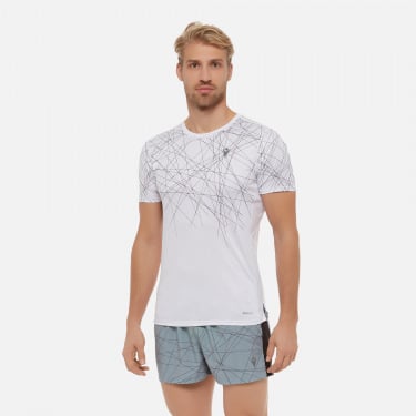 Men's running t-shirt patrick white