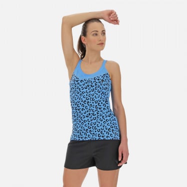 Camiseta de tirantes de running para mujer estampado de leopardo adele