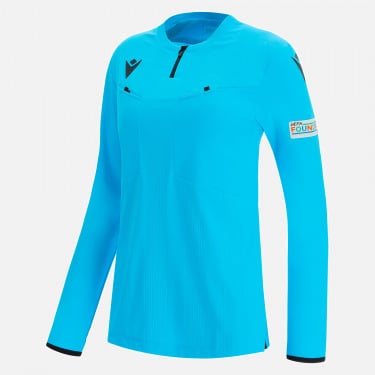 Schiedsrichter-trikot 
für damen neon blau uefa 2021