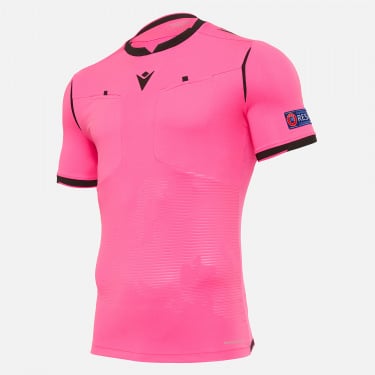Camiseta árbitro rosa fluo UEFA EURO 2020