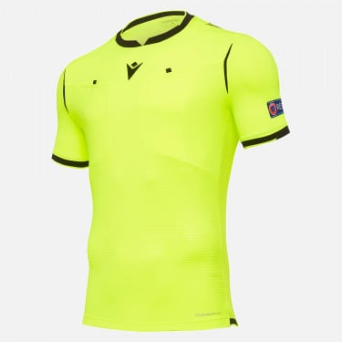 Camiseta árbitro amarillo fluorescente UEFA EURO 2020