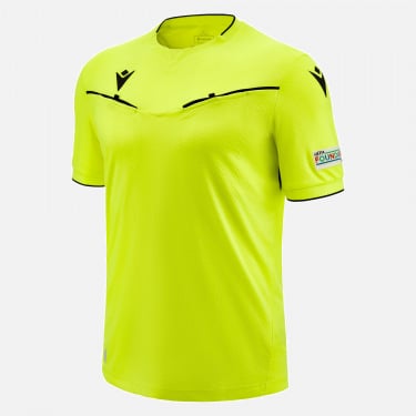 Camiseta árbitro amarillo neón UEFA 2023/25
