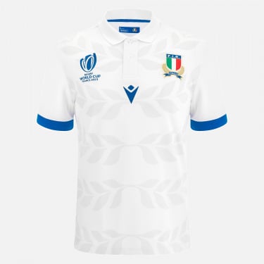 Maillot de match extérieur réplique en coton adulte Rugby World Cup 2023 Italia Rugby