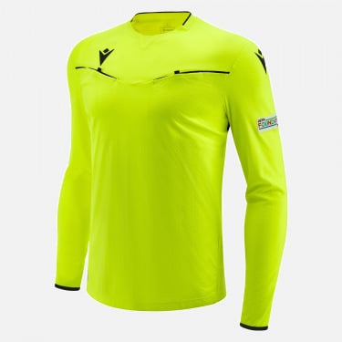 Camiseta árbitro amarillo neón UEFA 2023/25
