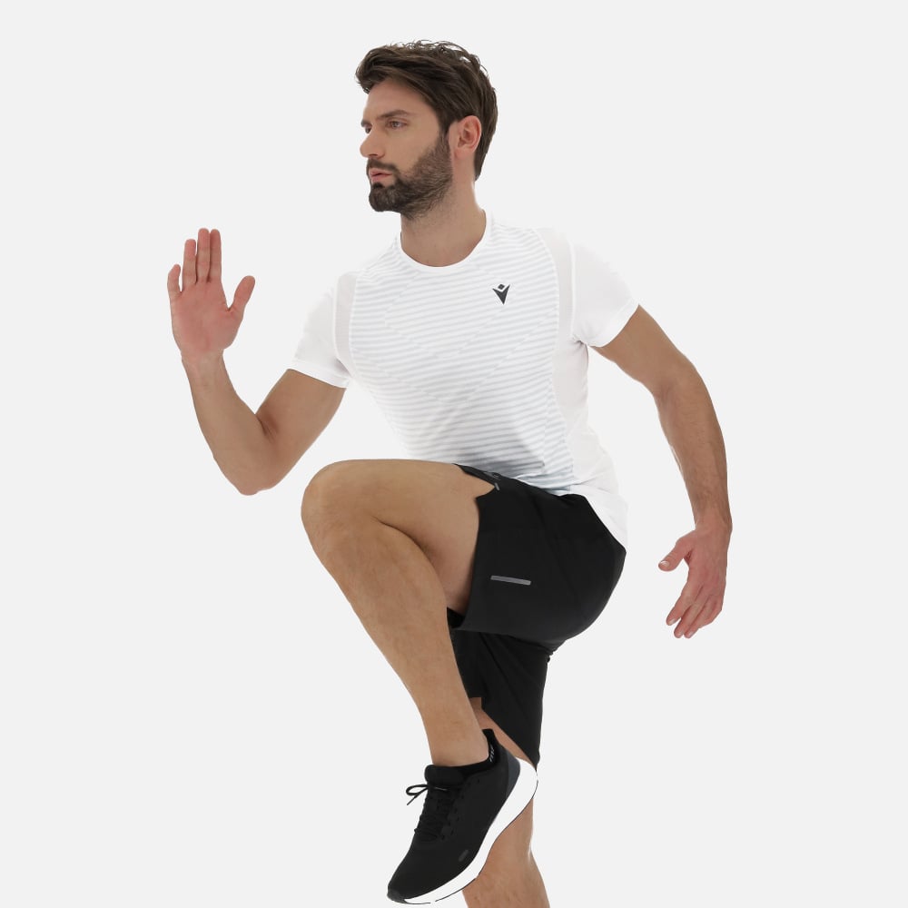 t-shirt running homme patrick blanche  Vêtements de sport techniques Macron
