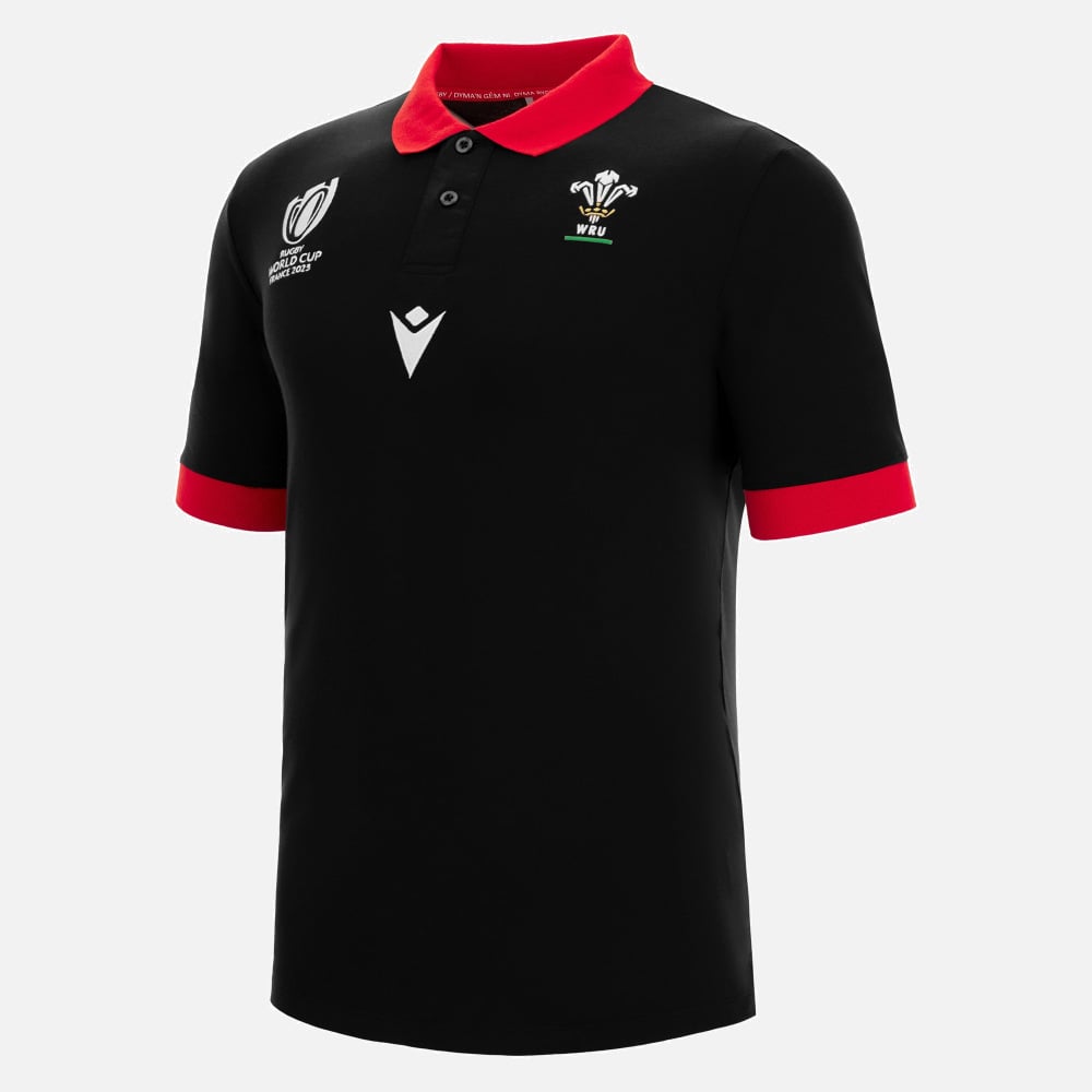 Rugby World Cup 2023 Welsh Rugby adults' fan line cotton piquet polo