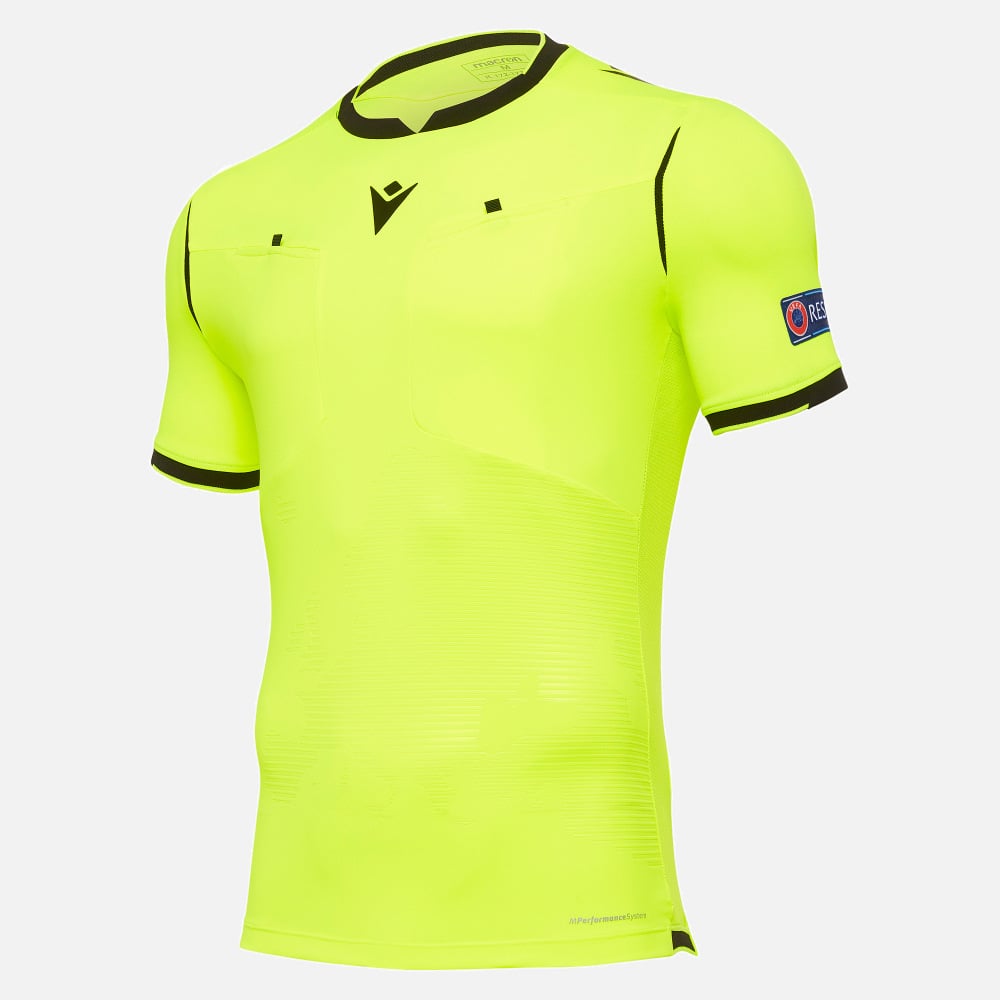 camiseta árbitro amarillo fluorescente UEFA EURO 2020 Ropa Técnica  Deportiva Macron