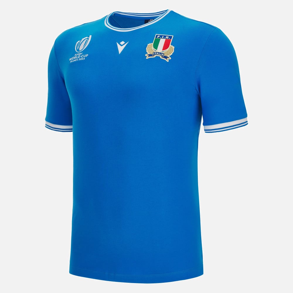 Camiseta oficial en polycotton adulto Rugby World Cup 2023 Italia Rugby