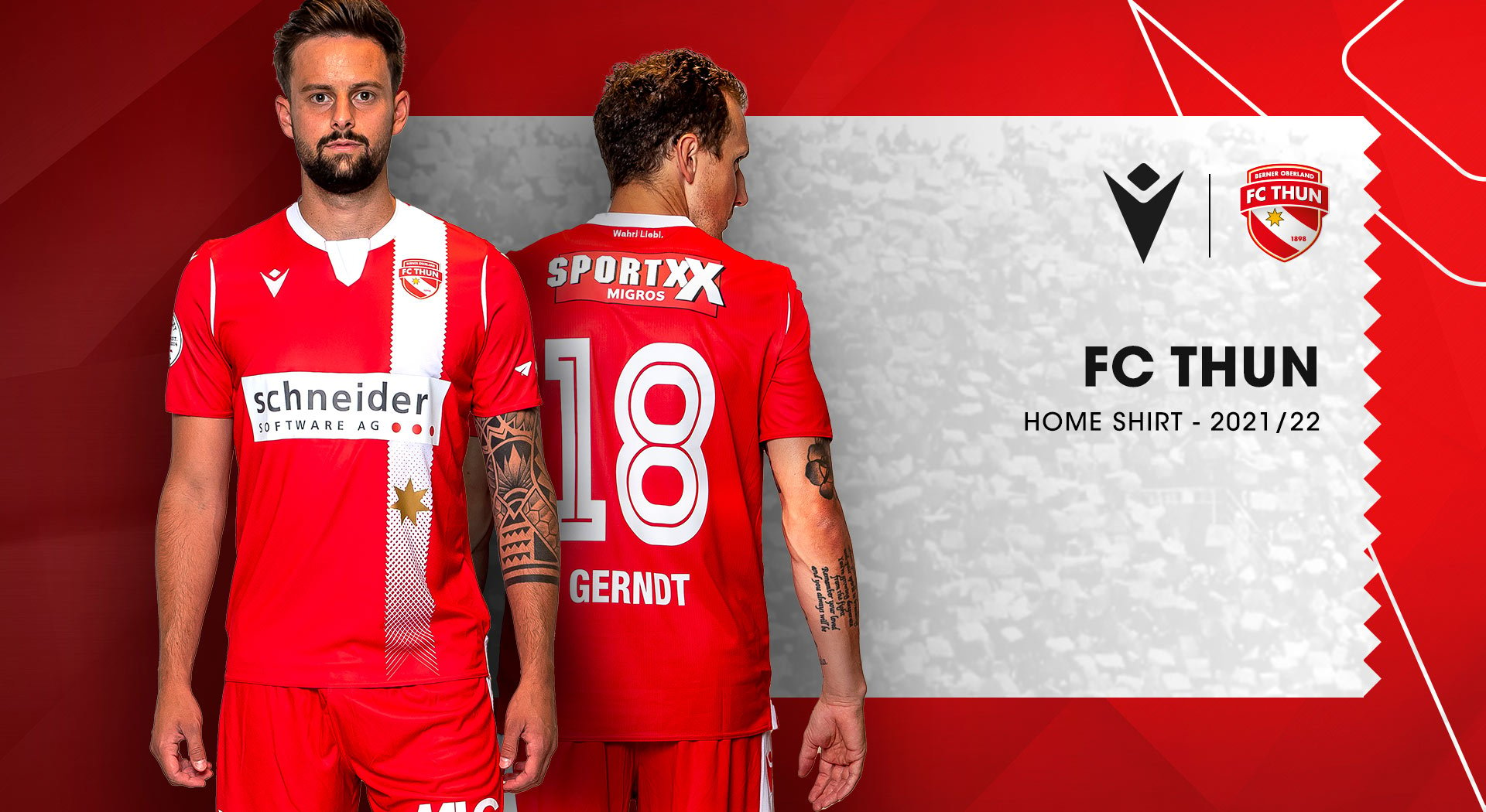 FC THUN AND MACRON UNVEIL NEW JERSEYS FOR THE 2021/22 SEASON