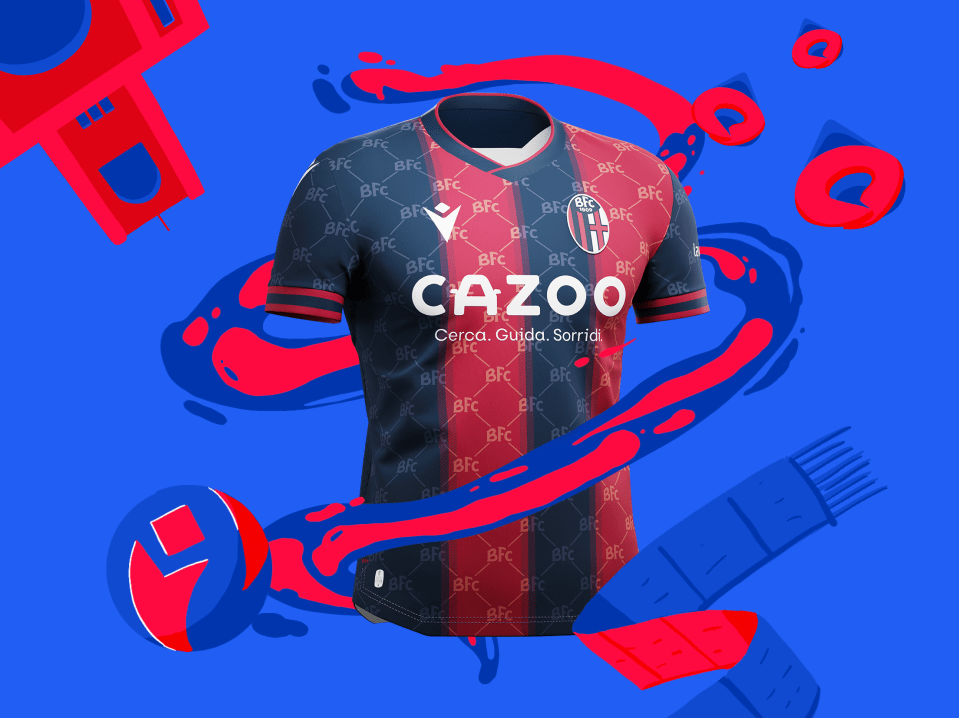 Macron Bfc M20 Gara Mm Jr Camiseta Home de Niño Bologna FC 2020/21 Niño 0-24 