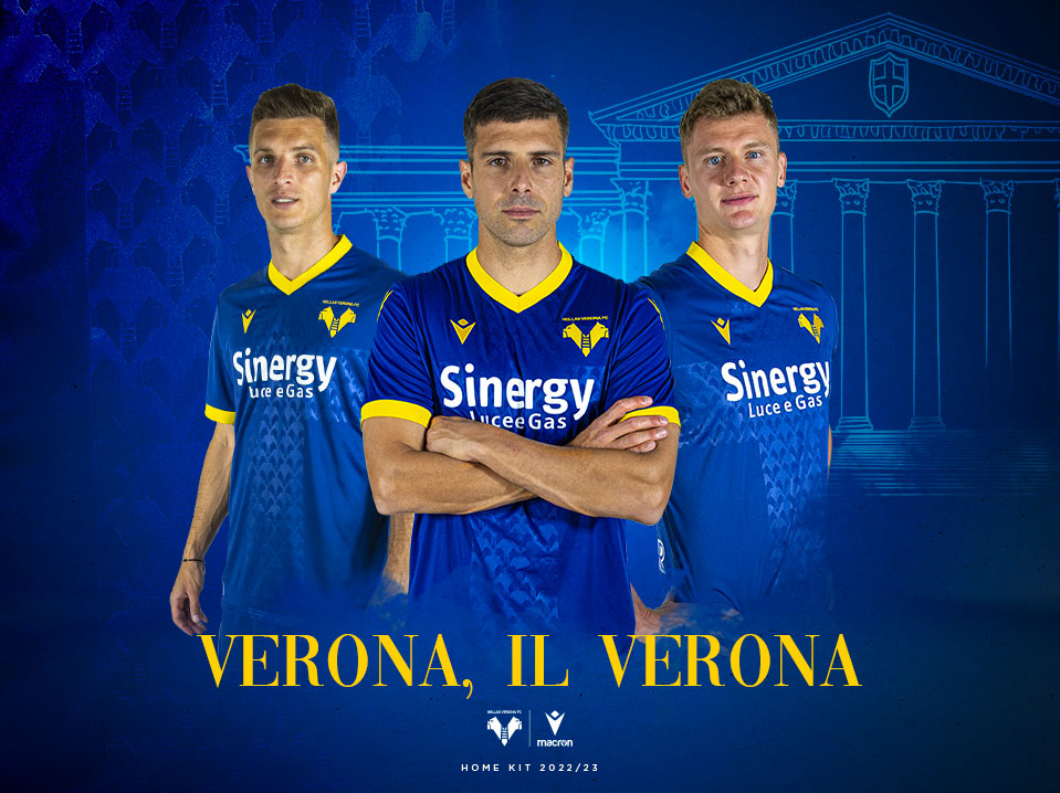 Official Hellas Verona FC Kits, and
