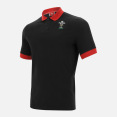 Polo In Cotone Piquet Nera Linea Fan Galles Rugby 2020/21 thumbnail