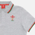 Welsh Rugby 2020/21 Grey Piquet Cotton Children's Polo Shirt From The Fans Collection thumbnail
