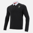 Welsh Rugby 2020/21 Black Cotton Jersey Polo Shirt From The Fans Collection thumbnail