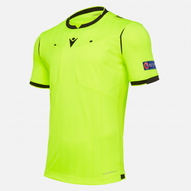 Referee neon yellow shirt UEFA