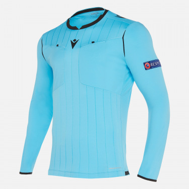 Schiedsrichter-trikot neon blau UEFA