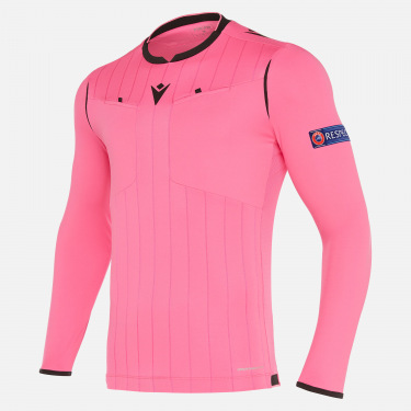 Referee neon pink shirt UEFA