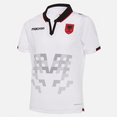 Macron Albanien Fussball Away Shirt weiß FSHF Fußball Jersey Trikot EM WM S XL 