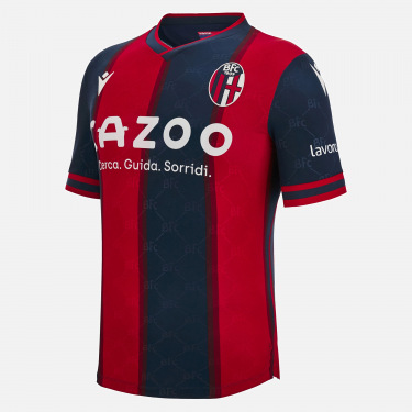 Macron Merchandising Ufficiale t-Shirt in Cotone Linea Fan Bologna FC 2021/22 Unisex Adulto 