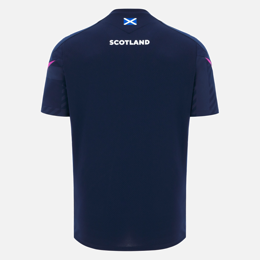 Scottish Rugby 2025/26 Navy Training Tee | Macron Technical Sportswear
