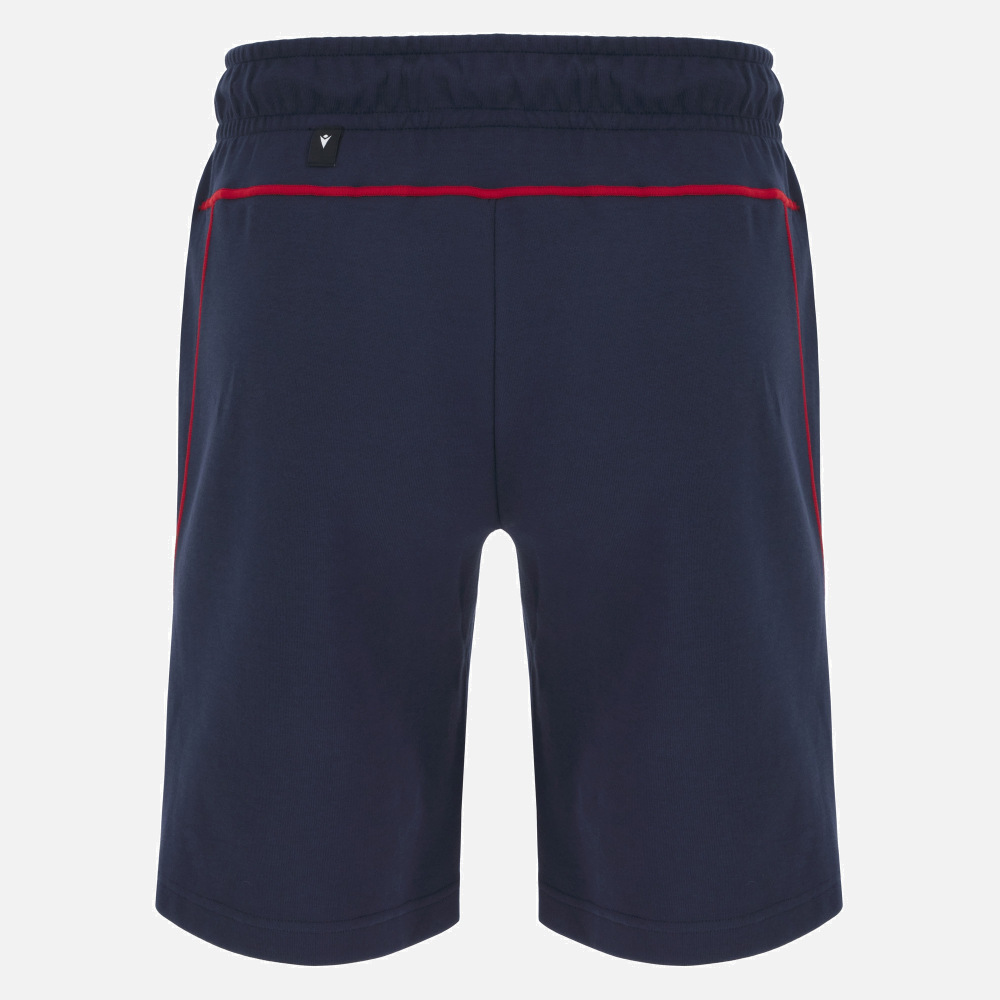 Macron Bermuda Travel Bologna FC 2020/21, Uomo, Nero, Tessuto Tecnico Active