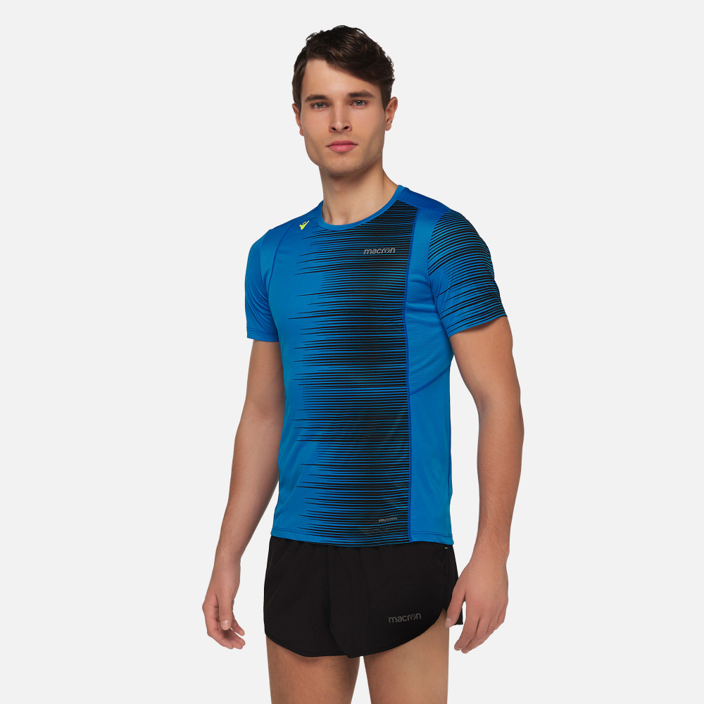 Camiseta deportiva hombre ı Running serie 4 Elementos lima ı Zymetric