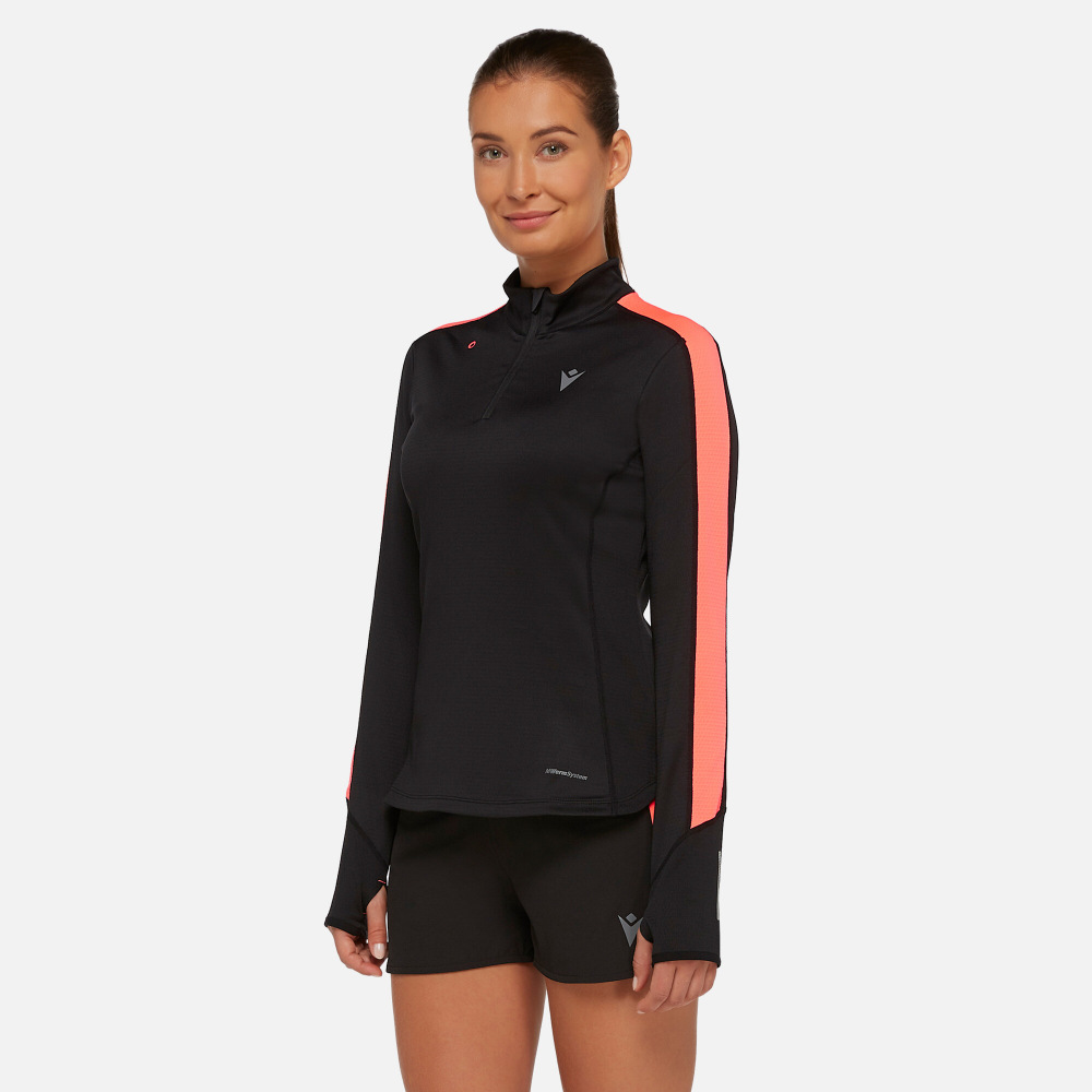 maglia con zip 1/4 a manica lunga running donna jessica Abbigliamento  Tecnico Sportivo Macron