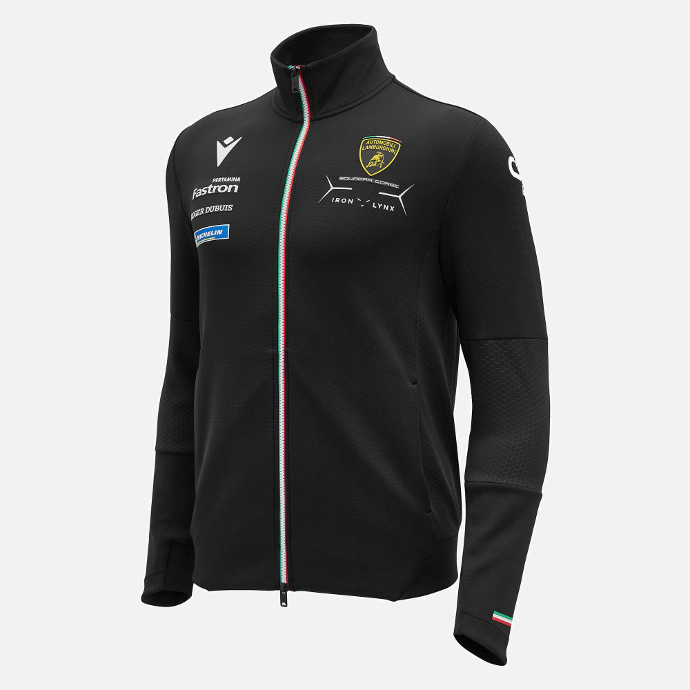 イタリア　マクロンショップ購入Lamborghini ジャージ M黒 Automobili Lamborghini Squadra Corse men's sweatshirt