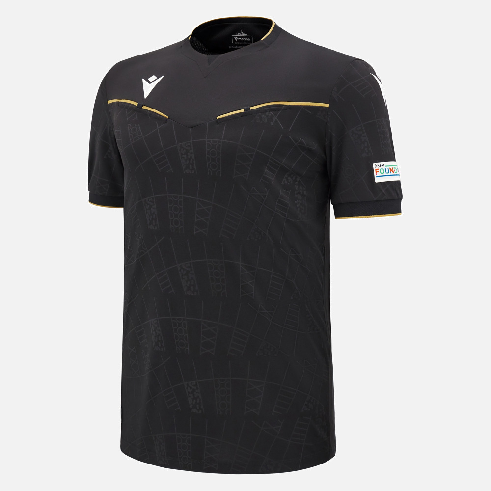 UEFA EURO 2024 referee black shirt Macron Technical Sportswear