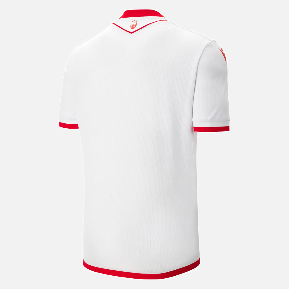 Maillot Domicile Red Star Belgrade 2022-2023 – Macron, Taille M, Blanc/rouge