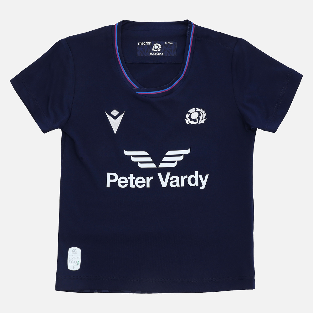 Azul Marino para Hombre Macron Camiseta de Entrenamiento de Rugby de Escocia 2021/22 