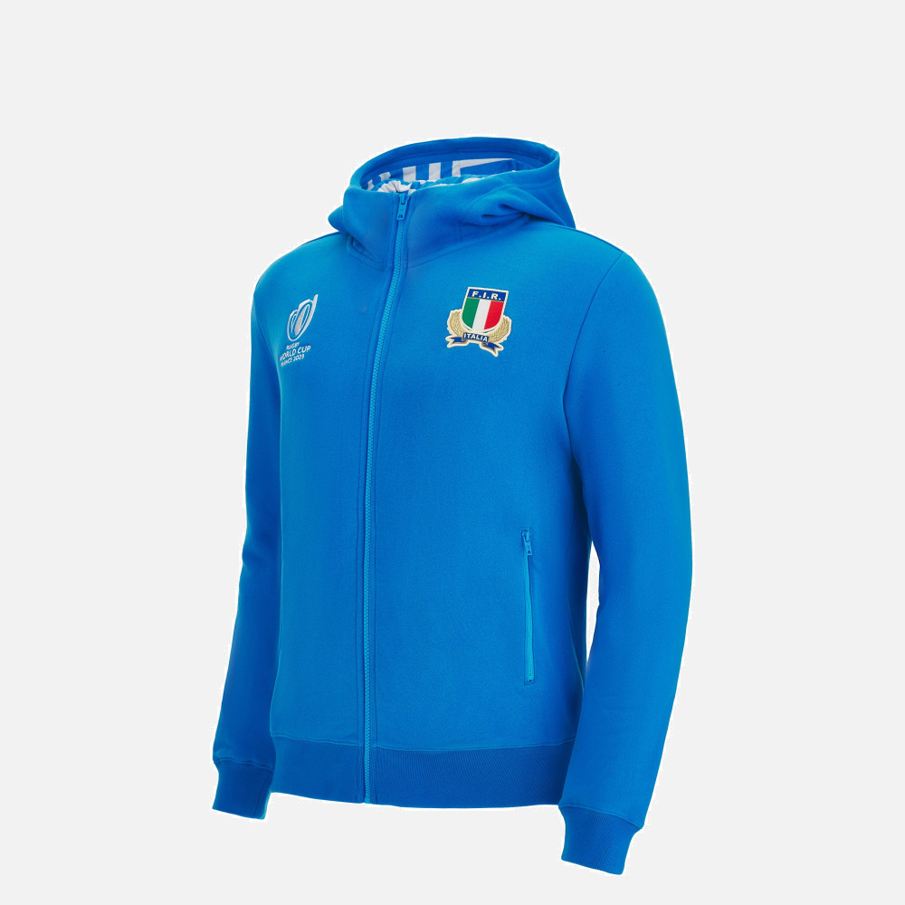 Sudadera algodón con cremallera y capucha niño Rugby World Cup 2023 Italia Rugby