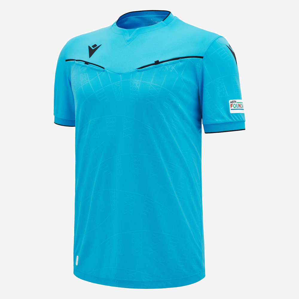 UEFA EURO 2024 referee neon blue shirt | Macron Technical Sportswear