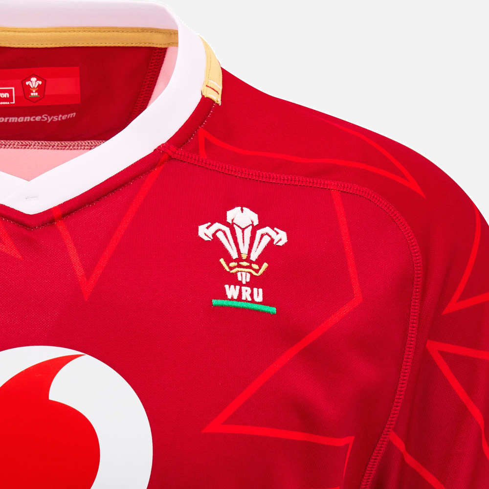 Wales Rugby Home Trikot 23/24 – Offizielles Replica Shirt Von Macron