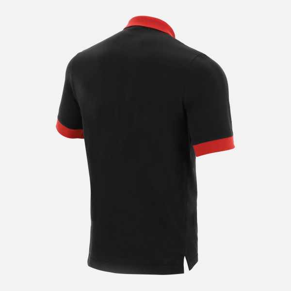 Welsh Rugby 2020/21 Black Piquet Cotton Polo Shirt From The Fans Collection