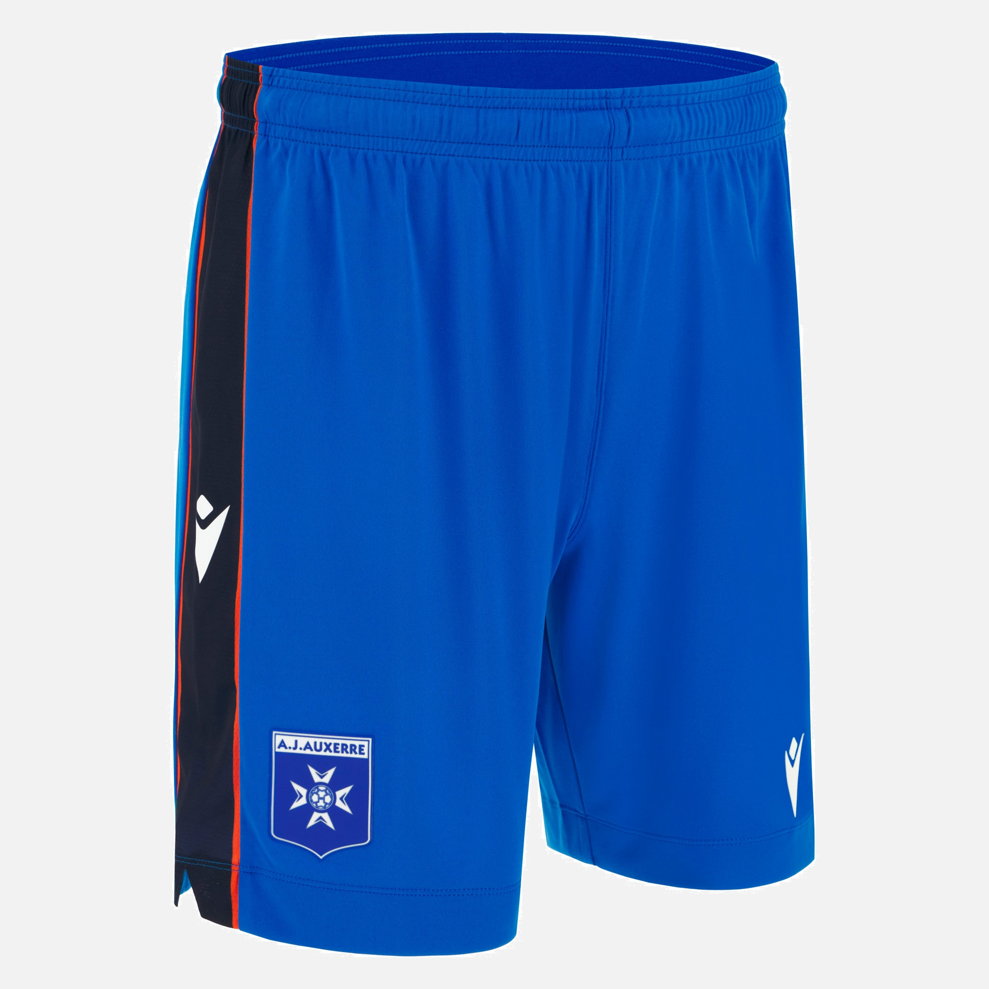 Short Aj Auxerre Macron bleu polyester porté #7 Vintage Oldschool Homme - M