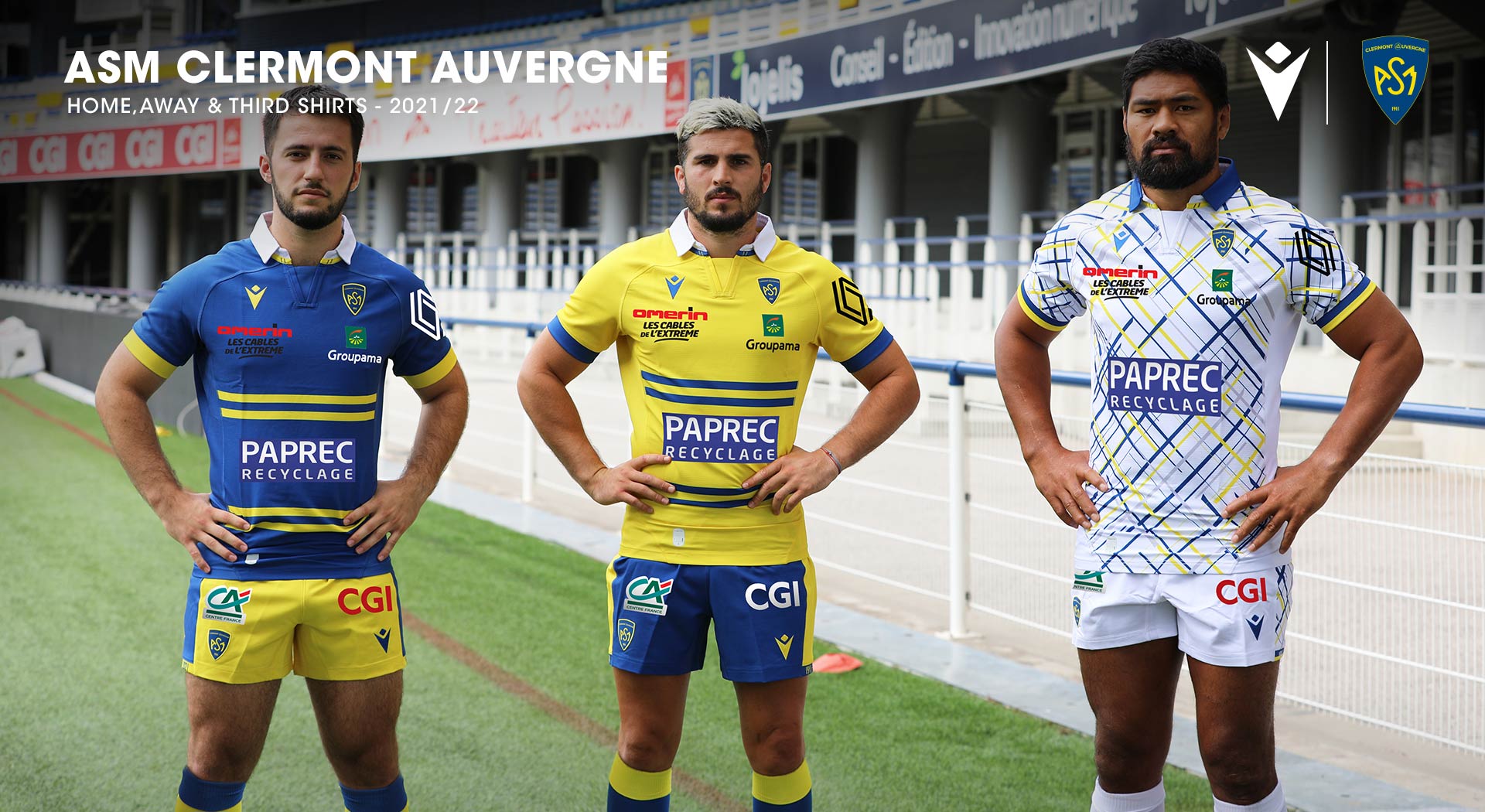 ASM CLERMONT AUVERGNE'S NEW ECO-FABRIC SHIRTS CHANNEL 110 YEARS OF HISTORY