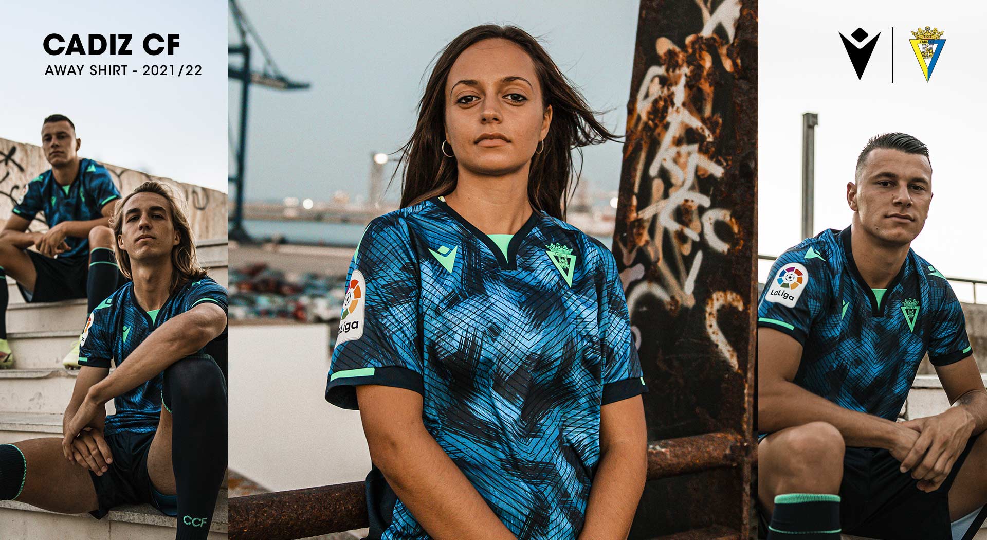 BLUE NAVY AND STROKES OF COLORS IN THE NEW CÁDIZ AWAY