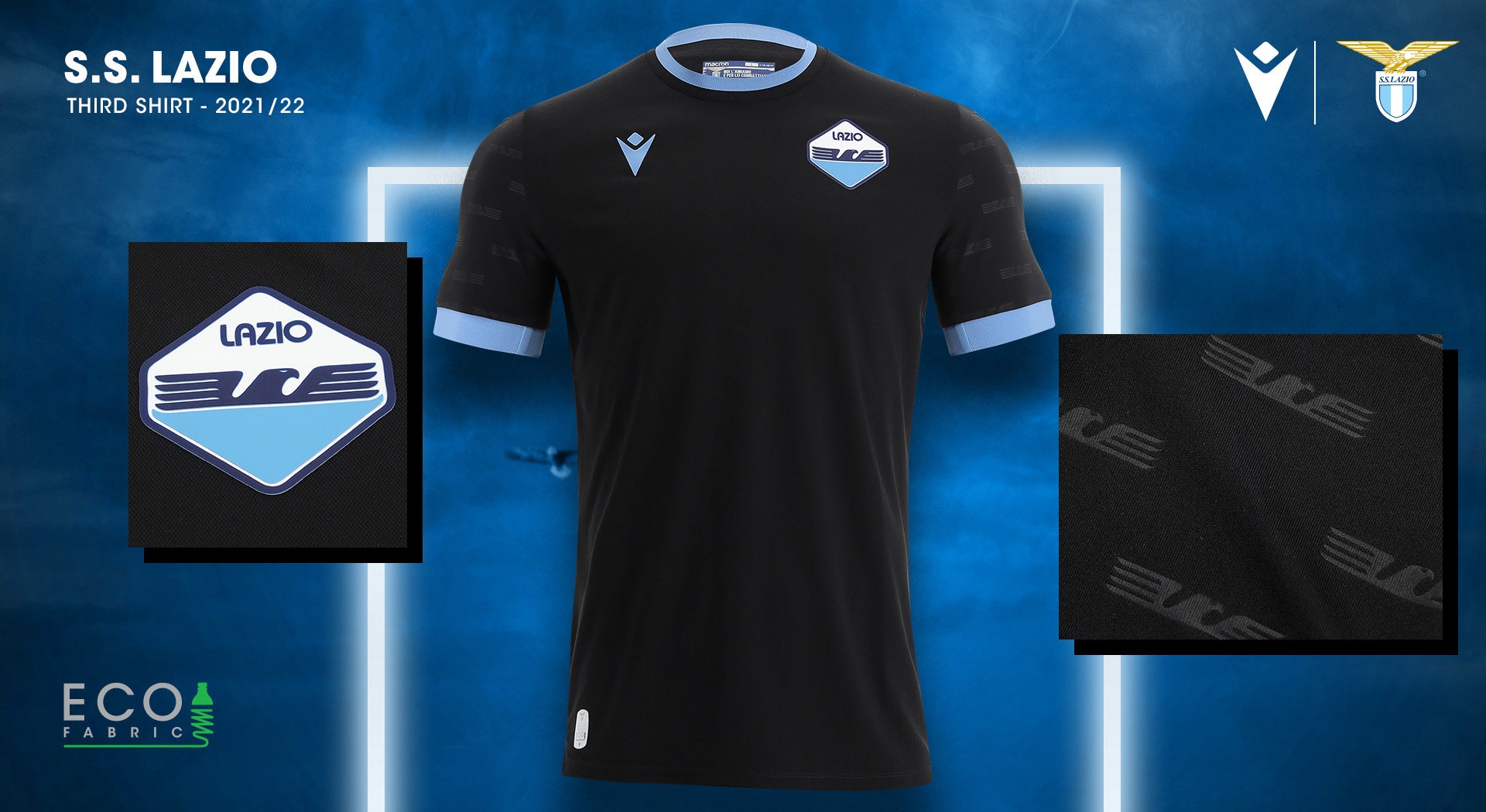 Total Black And Reference To The Flag Jersey In The New 21 22 S S Lazio Third Jersey Work Hard Play Harder Macron Total Black And Reference To The Flag Jersey In The New 21 22 S S Lazio Third Jersey Work Hard Play Harder Macron