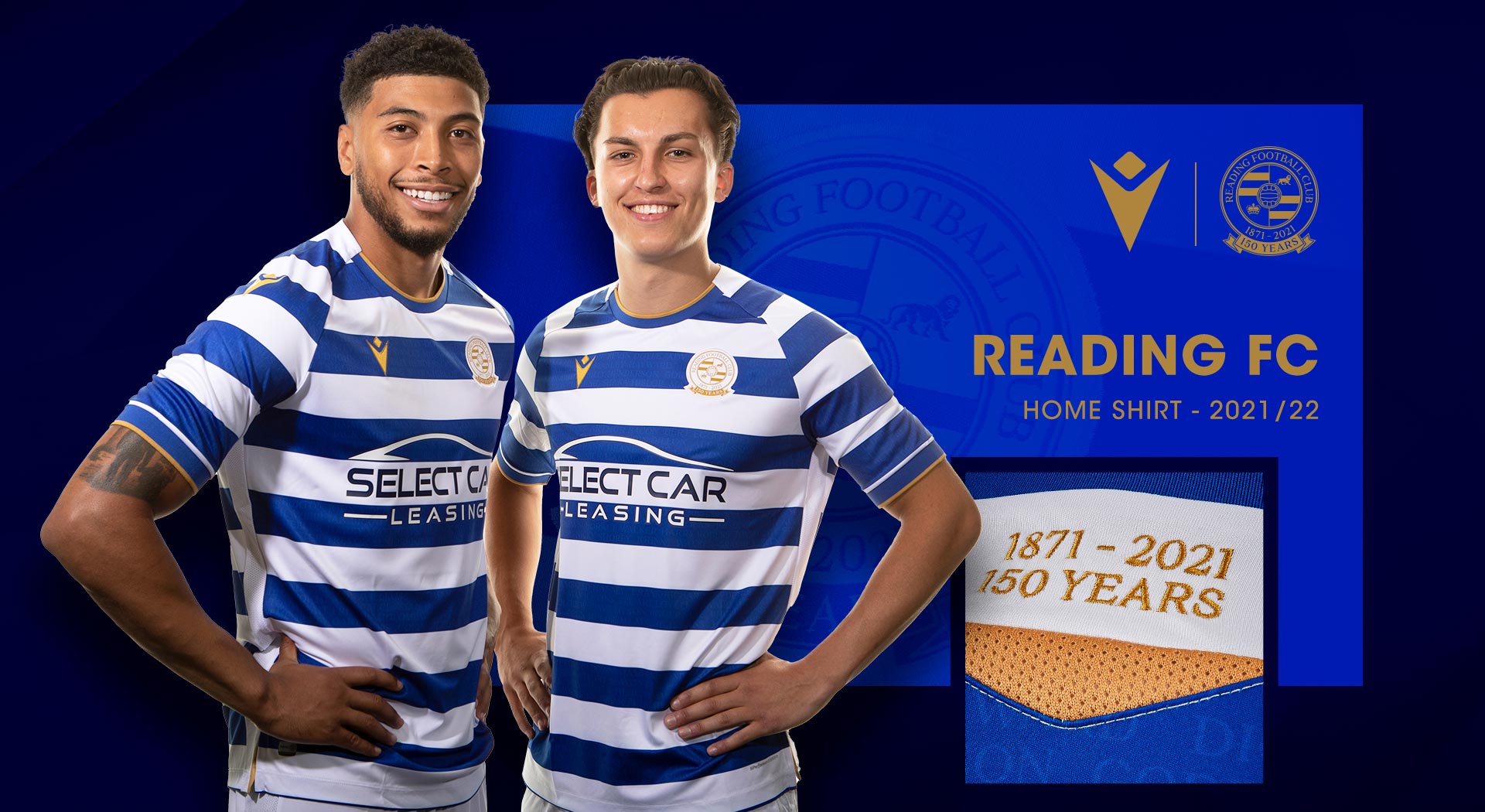 150 YEARS OF HISTORY IN THE NEW ‘HOME’ SHIRT PRODUCED BY MACRON FOR READING FC