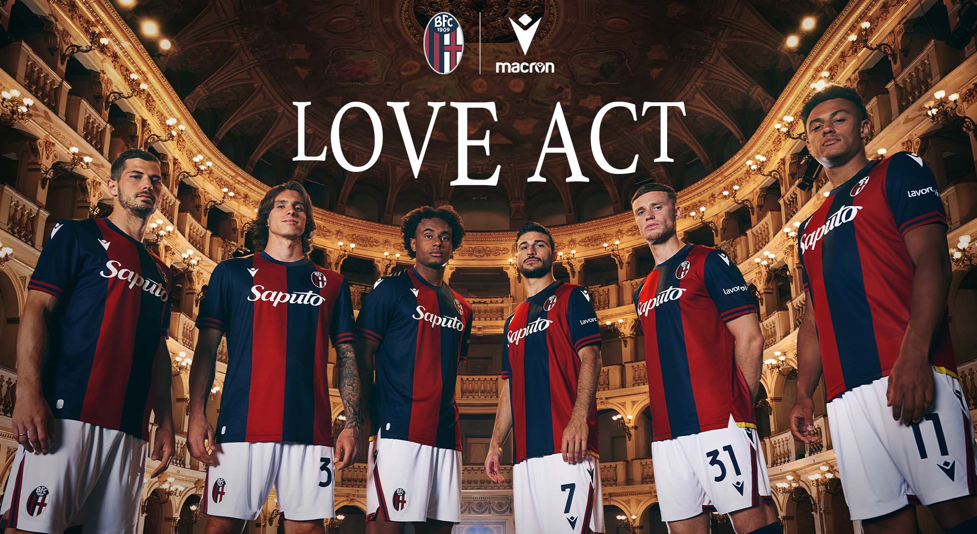 The new Macron Home kit for Bologna Fc 1909: a Love Act for the season of the return to Europe