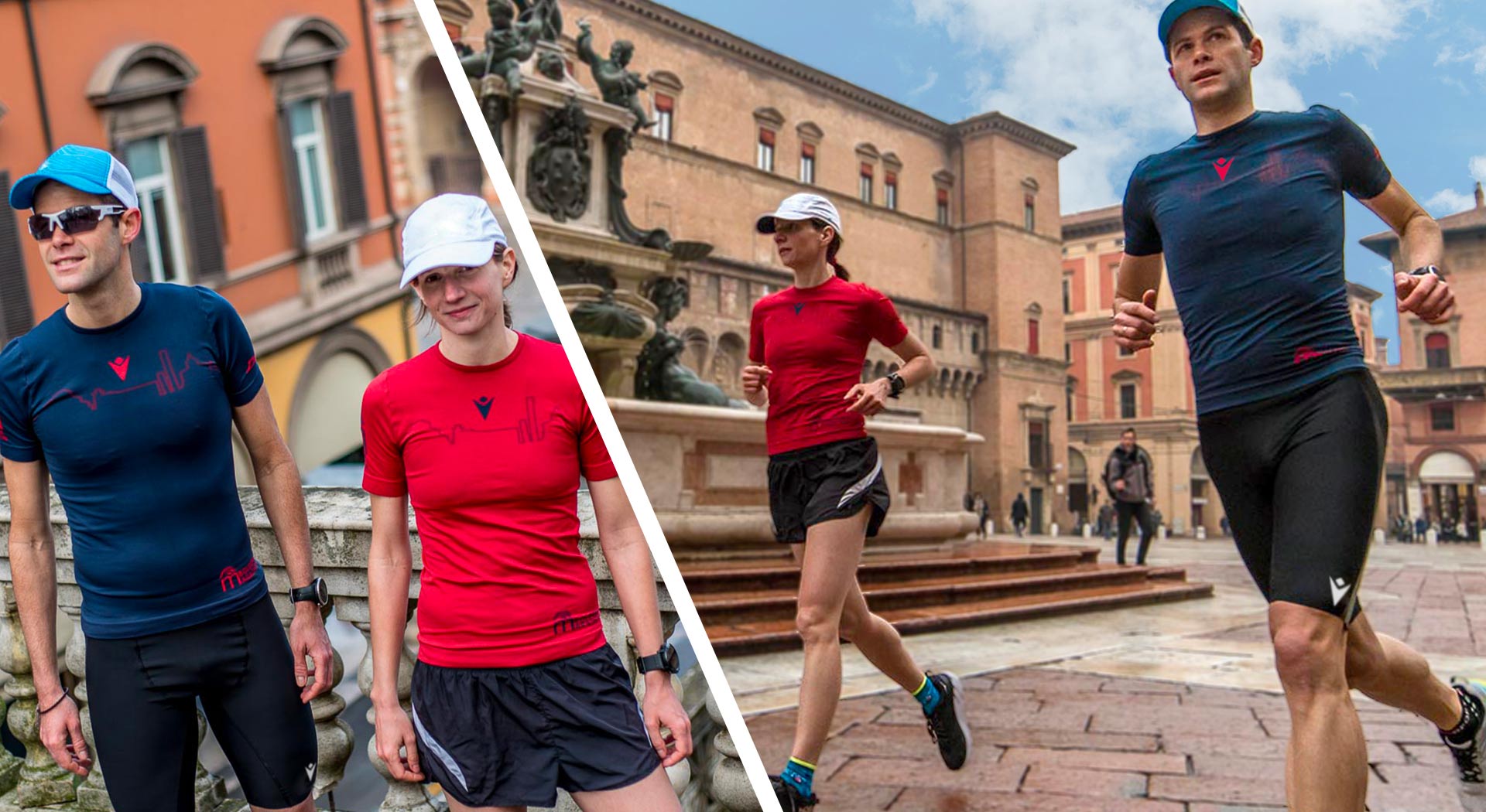 THE CITY SKYLINE ON THE MACRON SHIRTS FOR THE 2021 BOLOGNA MARATHON
