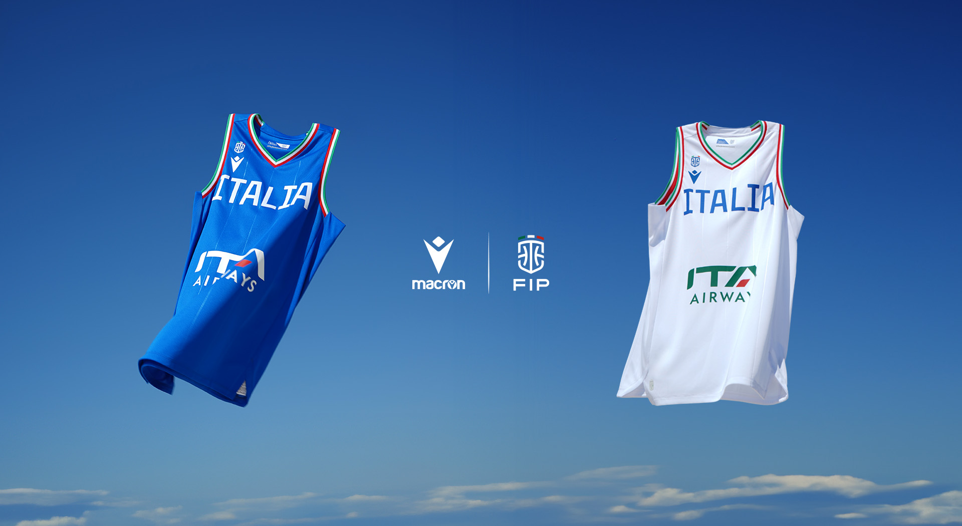 Italian style and colours for the new Macron kits of the Italian National Basketball Team
