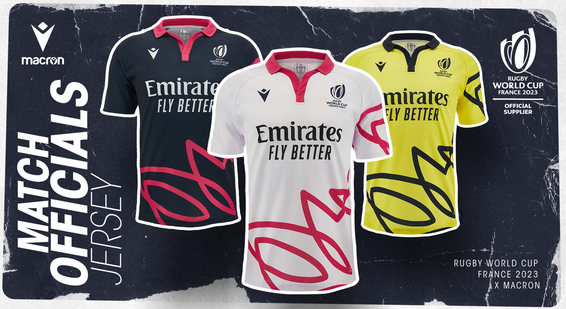The new Emirates Match Officials kits for the Rugby World Cup 2023