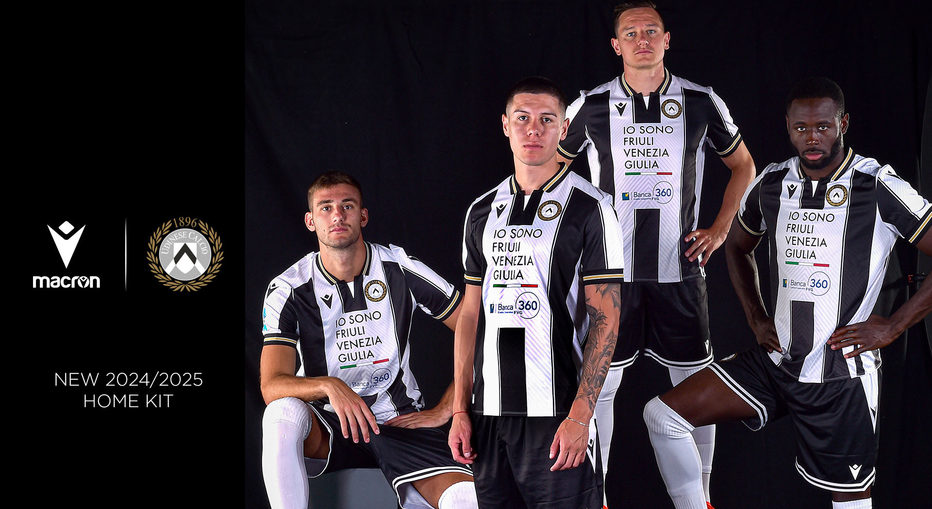 Udinese Calcio’s new Macron Home kit, inspired by the past and celebrating 30 consecutive seasons in Serie A