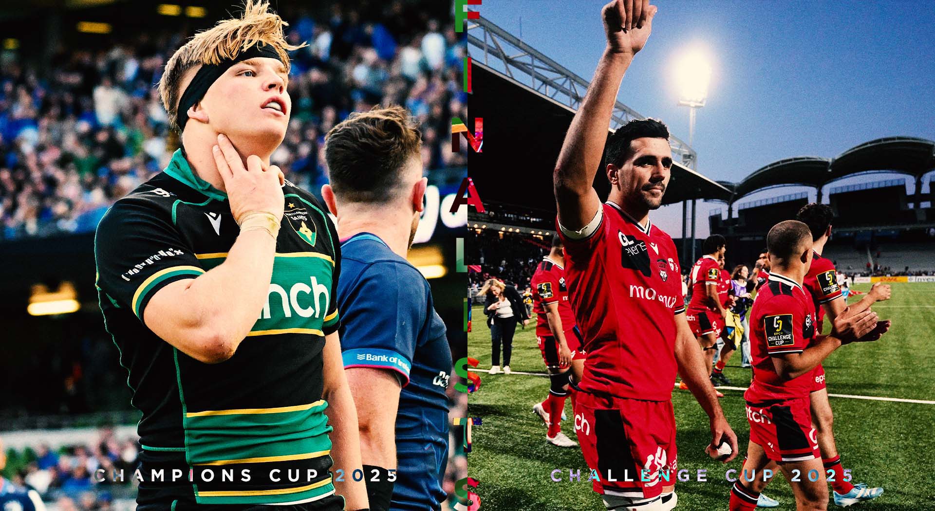 Macron in campo con Northampton Saints e LOU Rugby nelle finali di Champions Cup e Challenge Cup