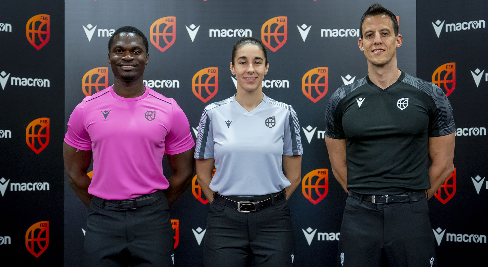 Spanish Basketball Federation Match Officials get new kits from Macron