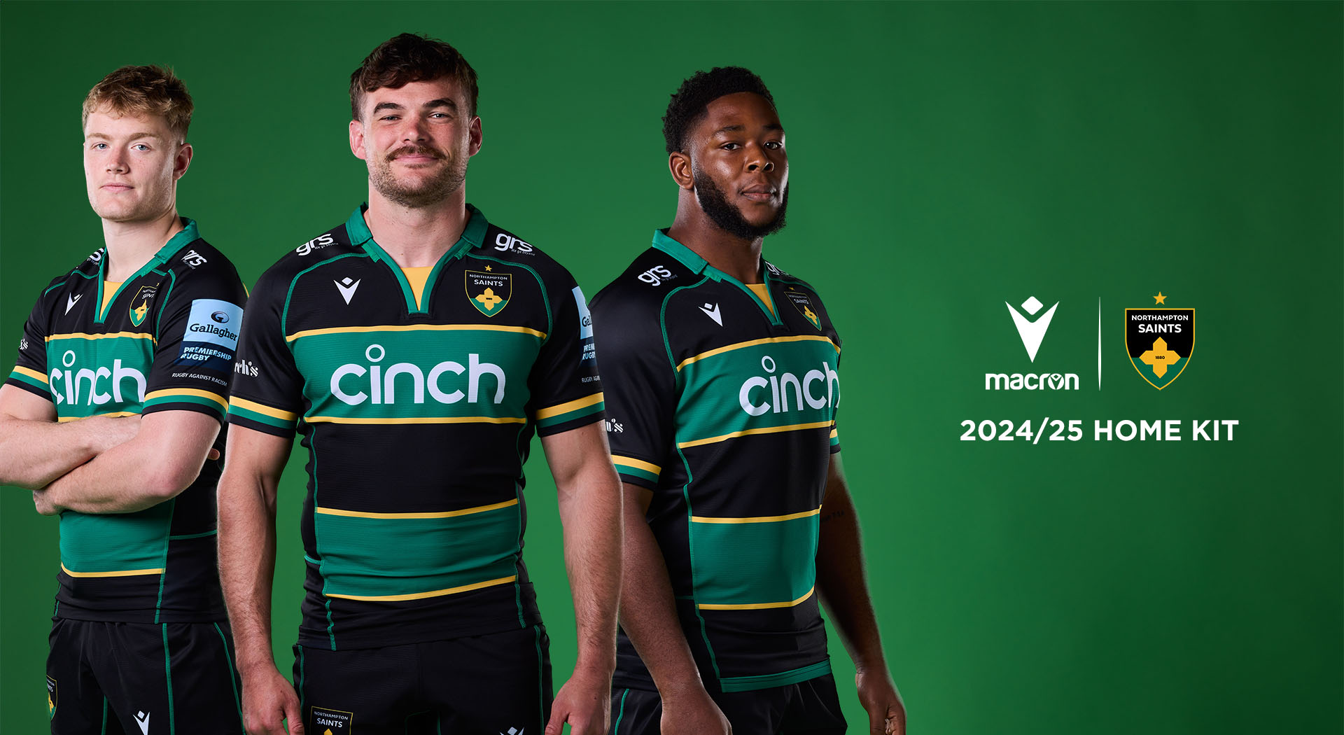 Northampton Saints: a new Home kit and a new club crest for the Champions of England
